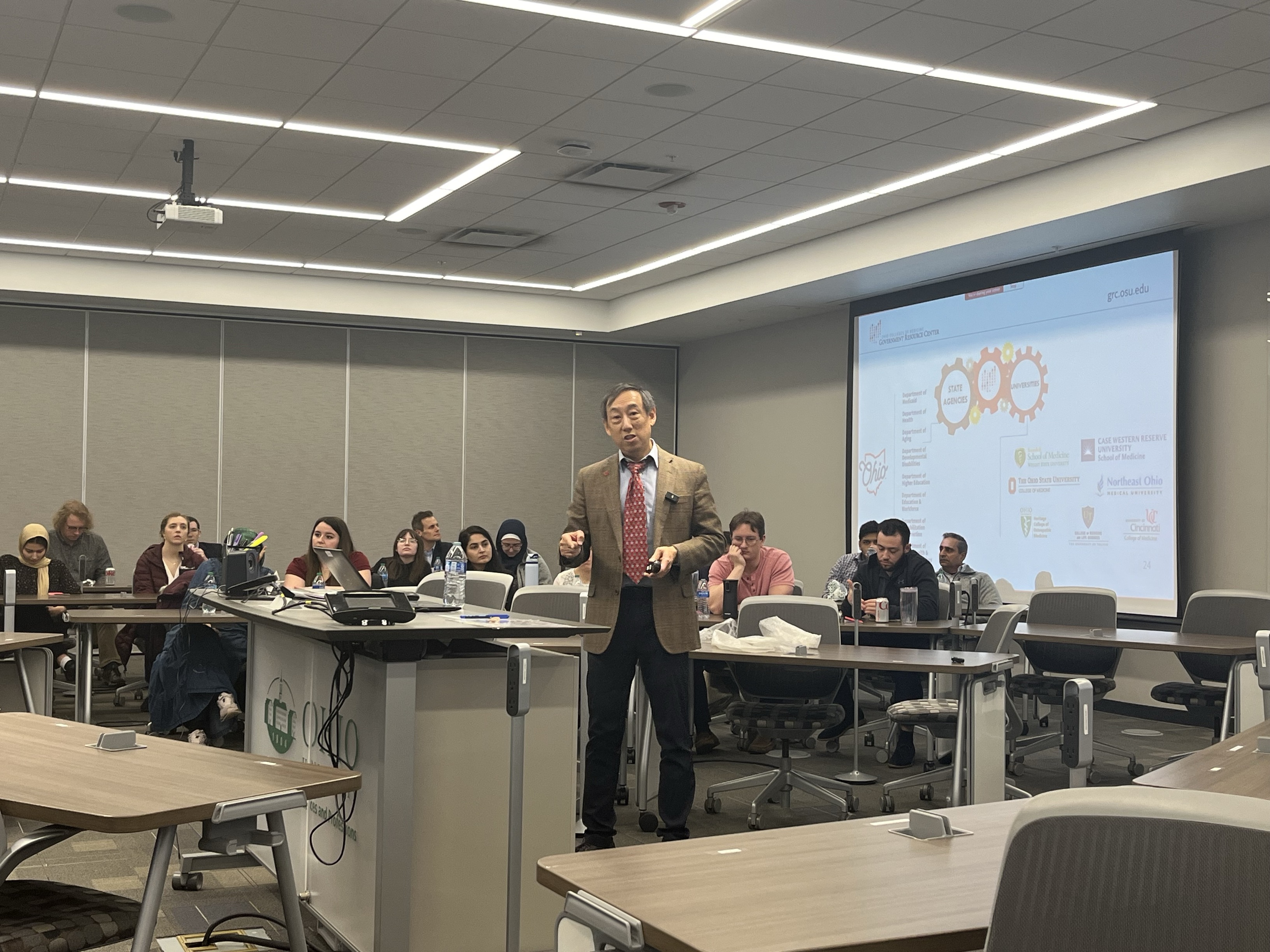 Dr. Gilbert Liu, presenting at the 2024 Health Symposium held at Ohio University.