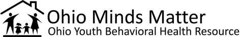 Ohio Minds Matter logo with an image of a house with a family within